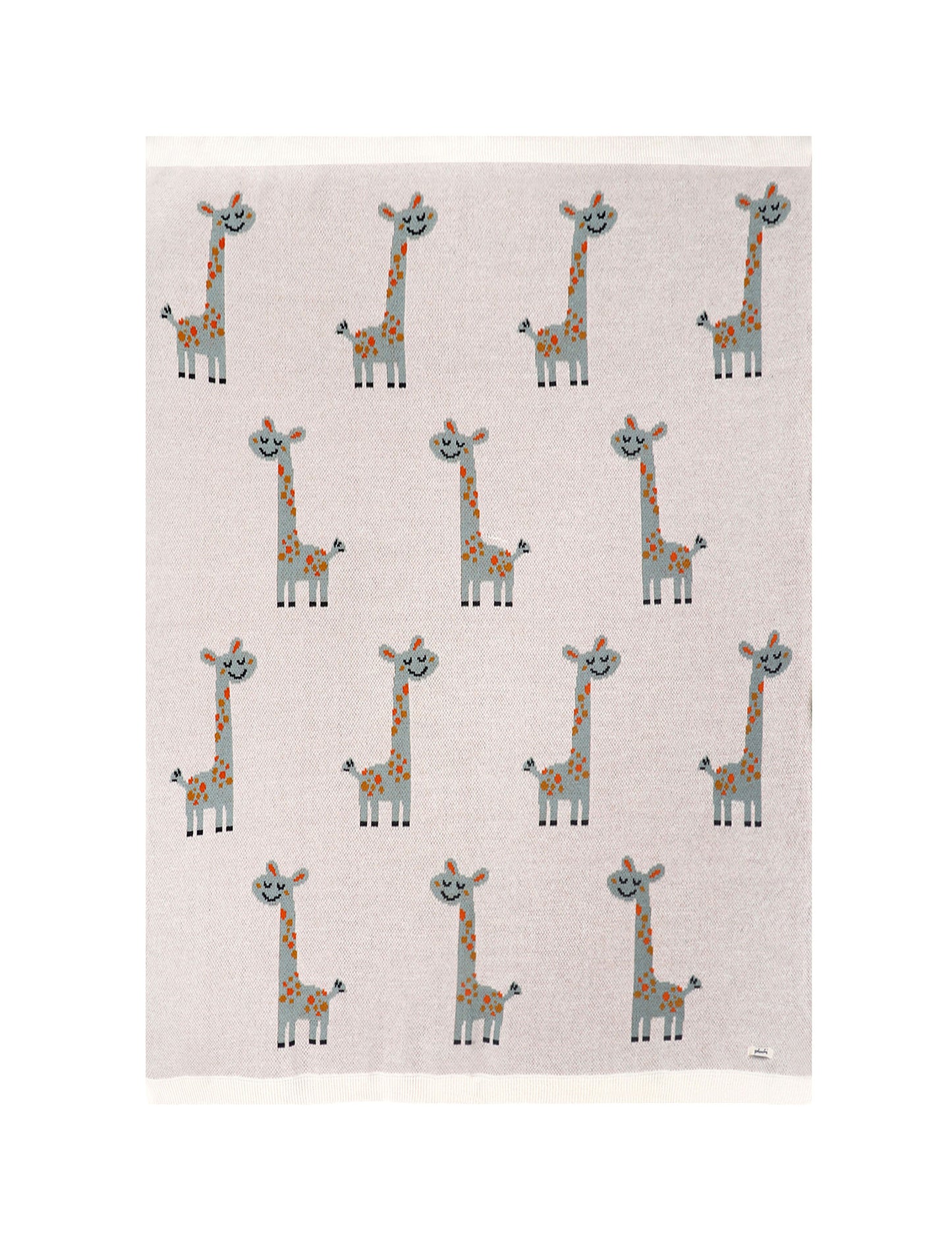 Charming Giraffes Organic Cotton Knitted Baby Blanket