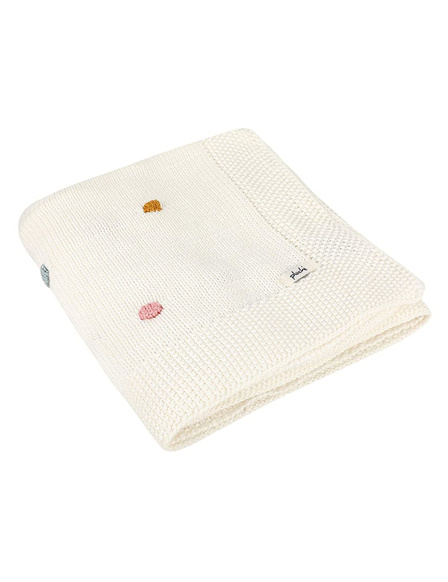 Snuggly Bubbles Organic Cotton Knitted Baby Blanket