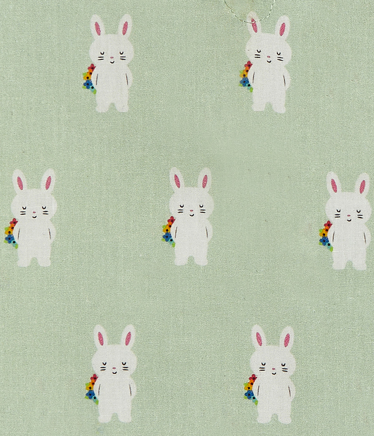 Peterpan Collar Bunny Hopper Print Nightsuit