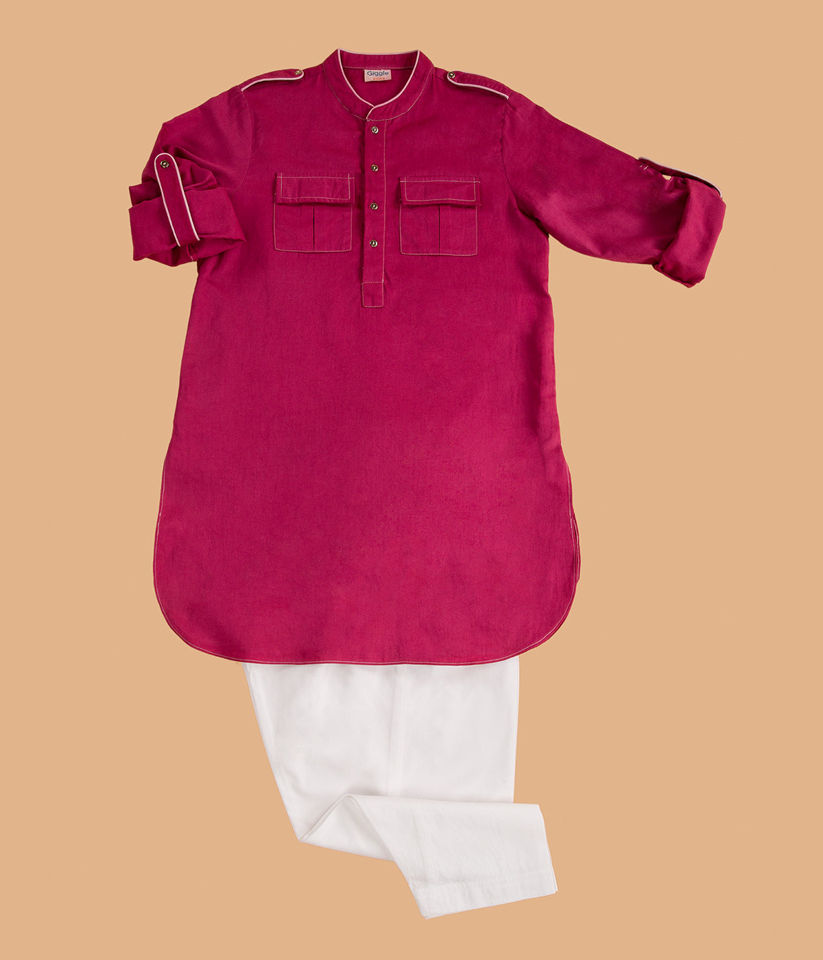 Magenta Pathani Kurta With Salwar Gigglebuns Clothing